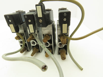 Festo MFH-5-1/4 Solenoid Valve 24vdc 5/2 G1/4" Flow Control Fittings  Lot of 4