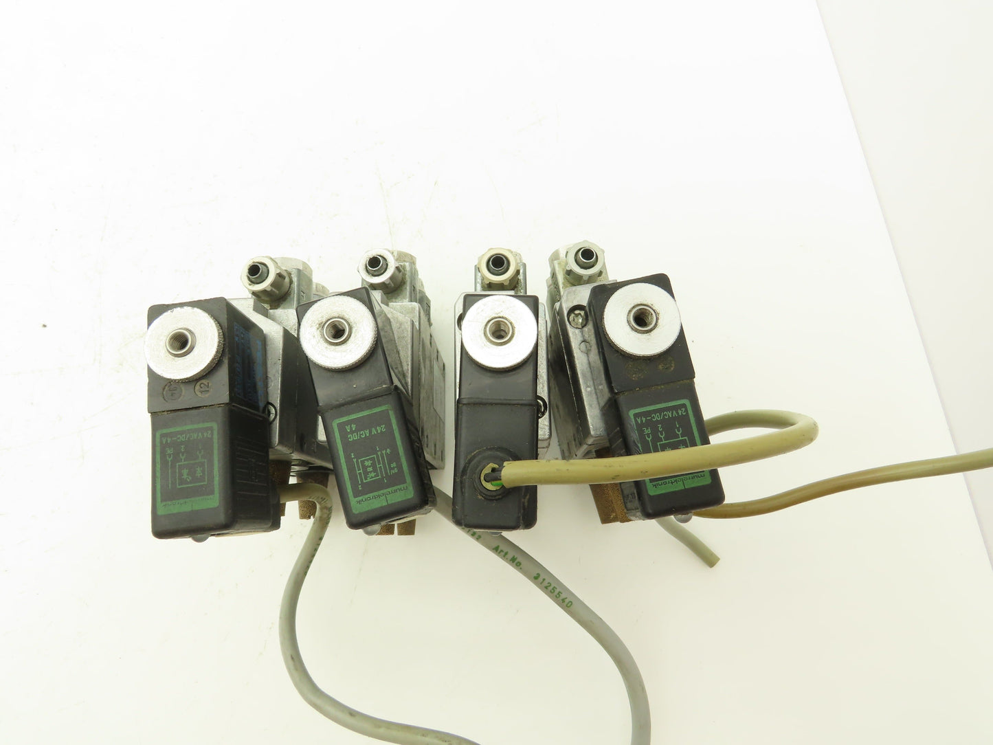 Festo MFH-5-1/4 Solenoid Valve 24vdc 5/2 G1/4" Flow Control Fittings  Lot of 4