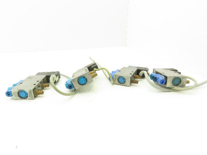 Festo MFH-5-1/8 Solenoid Valve 24vdc 5/2 G1/8" Flow Control Fittings  Lot of 4