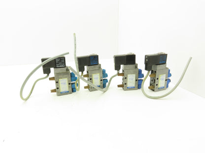 Festo MFH-5-1/8 Solenoid Valve 24vdc 5/2 G1/8" Flow Control Fittings  Lot of 4