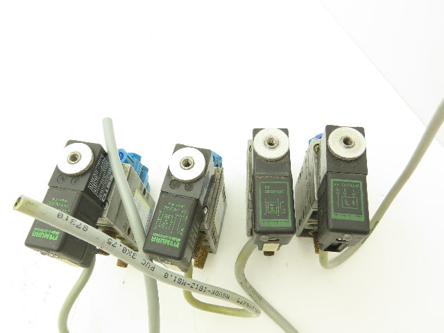 Festo MFH-5-1/8 Solenoid Valve 24vdc 5/2 G1/8" Flow Control Fittings  Lot of 4