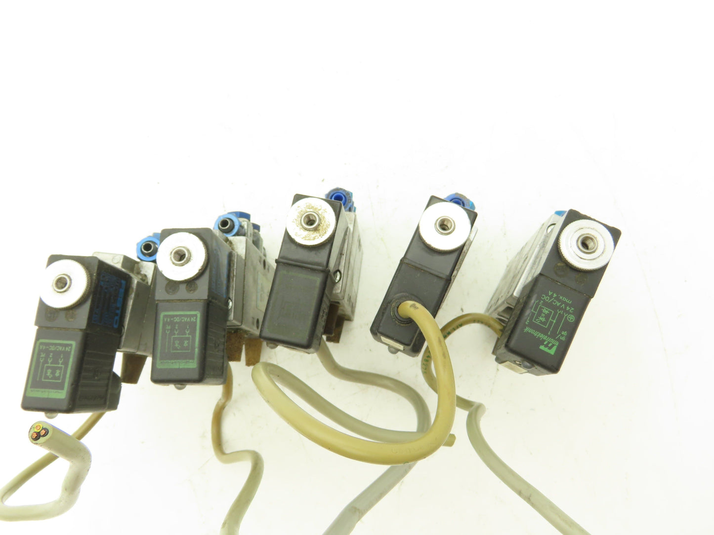 Festo MFH-5-1/8 Solenoid Valve 24vdc 5/2 G1/8" Flow Control Fittings  Lot of 5