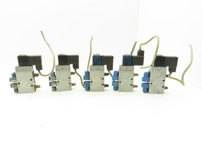 Festo MFH-5-1/8 Solenoid Valve 24vdc 5/2 G1/8" Flow Control Fittings  Lot of 5