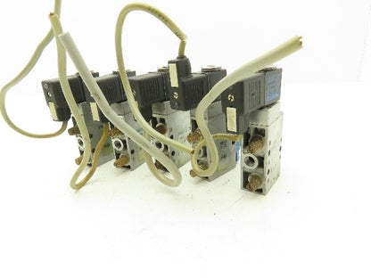Festo MFH-5-1/8 Solenoid Valve 24vdc 5/2 G1/8" Flow Control Fittings  Lot of 5