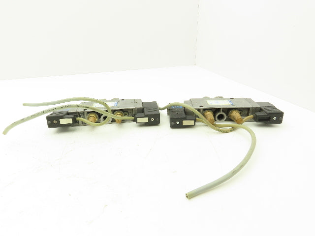 Festo JMFH-5-1/4 Solenoid Valve 24vdc 5/2 G1/4" Flow Control Fittings  Lot of 2