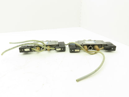 Festo JMFH-5-1/4 Solenoid Valve 24vdc 5/2 G1/4" Flow Control Fittings  Lot of 2
