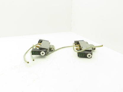 Festo JMFH-5-1/4 Solenoid Valve 24vdc 5/2 G1/4" Flow Control Fittings  Lot of 2