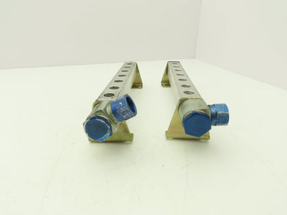Festo PAL-1/4-7-B Solenoid Valve Supply Manifold 7-Station G1/2"  Lot of 2