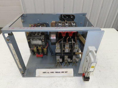 Square D 8998 MCC Bucket Motor Starter 10Hp Size 1 Fused Disconnect 3 Pole 600V