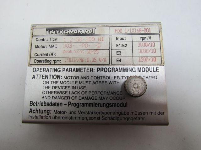 Indramat 1/1x168-001 Programming Module for TDM 1.2-50-300-W1 2000 rpm