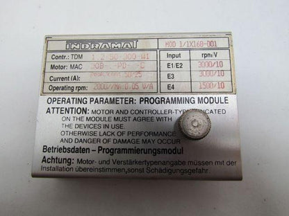 Indramat 1/1x168-001 Programming Module for TDM 1.2-50-300-W1 2000 rpm