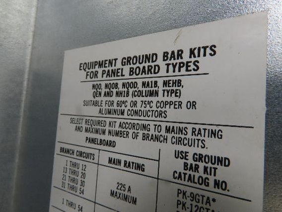 Square D 42 Space Panelboard Breaker Box NQOD 3Ph 120/240V 200A Main Breaker