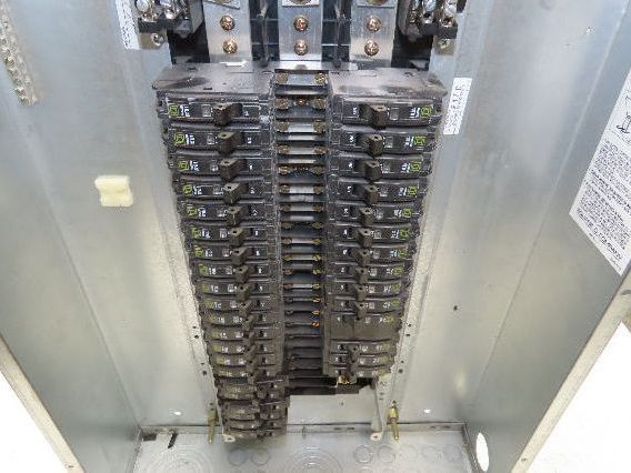 Square D 42 Space Panelboard Breaker Box NQOD 3Ph 120/240V 200A Main Breaker