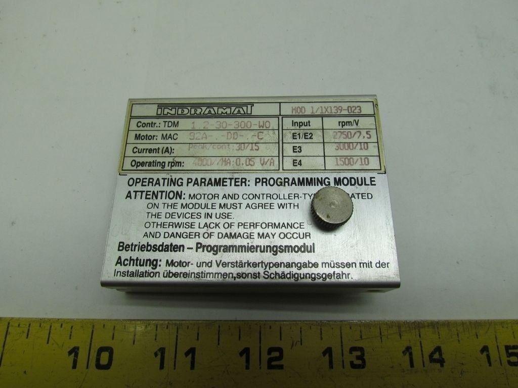 Indramat 1/1x139-023 Programming Module For TDM 1.2-30-300-W0 4000 rpm