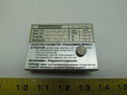 Indramat 1/1x139-023 Programming Module For TDM 1.2-30-300-W0 4000 rpm