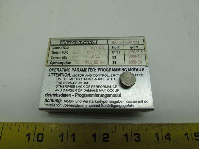 Indramat 1/1x139-023 Programming Module For TDM 1.2-30-300-W0 4000 rpm