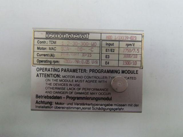 Indramat 1/1x139-023 Programming Module For TDM 1.2-30-300-W0 4000 rpm