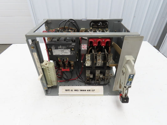 Square D 8998 MCC Bucket Motor Starter 25Hp Size 2 Fused Disconnect 3 Pole 600V