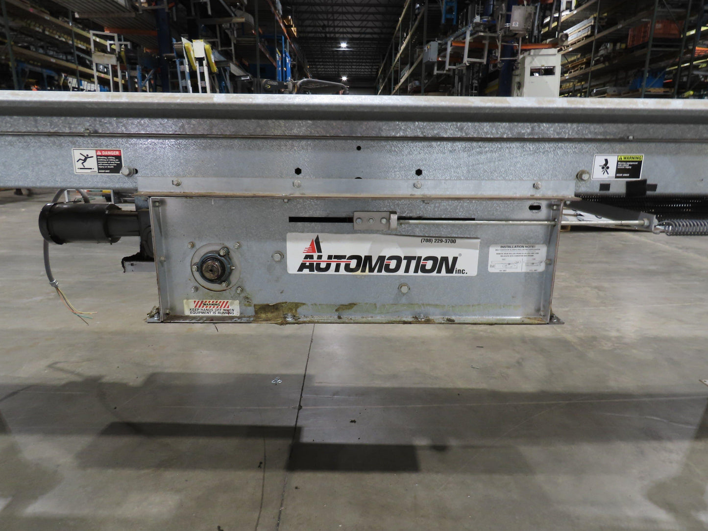 Automotion 30"x 115' Slider Bed Conveyor 24" Belt 230/460V Center Drive 67 FPM