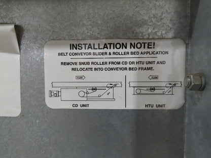 Automotion 30"x 115' Slider Bed Conveyor 24" Belt 230/460V Center Drive 67 FPM