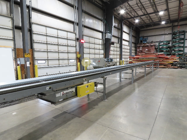 Automotion 30"x 115' Slider Bed Conveyor 24" Belt 230/460V Center Drive 67 FPM