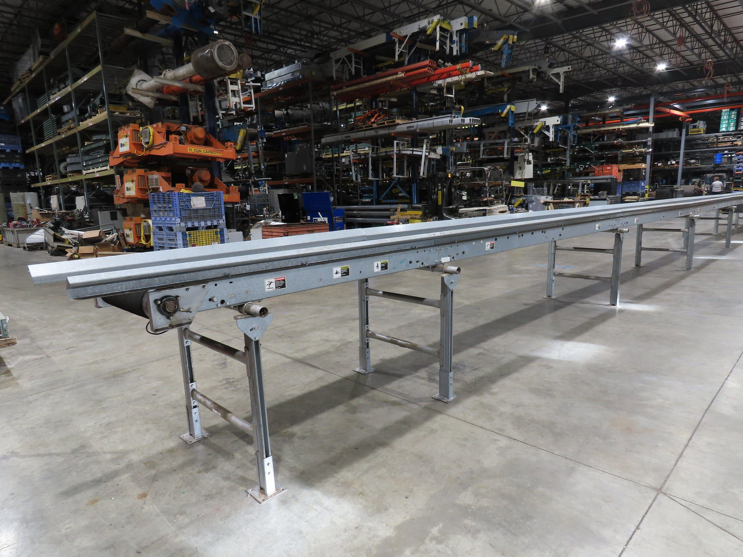 Automotion 30"x 115' Slider Bed Conveyor 24" Belt 230/460V Center Drive 67 FPM