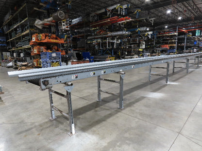 Automotion 30"x 115' Slider Bed Conveyor 24" Belt 230/460V Center Drive 67 FPM