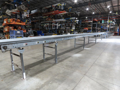 Automotion 30"x 115' Slider Bed Conveyor 24" Belt 230/460V Center Drive 67 FPM
