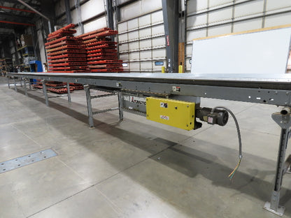 Automotion 30"x 115' Slider Bed Conveyor 24" Belt 230/460V Center Drive 67 FPM