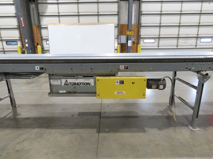 Automotion 30"x 115' Slider Bed Conveyor 24" Belt 230/460V Center Drive 67 FPM
