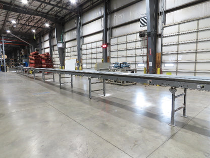 Automotion 30"x 115' Slider Bed Conveyor 24" Belt 230/460V Center Drive 67 FPM
