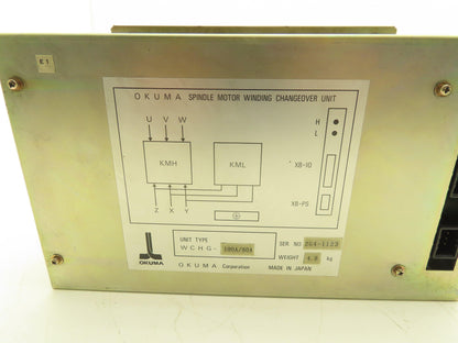 Okuma WCHG-100A/80A Spindle Motor Winding Changeover Unit 120V Coil
