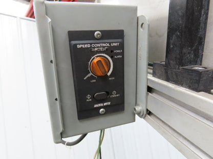 Incline Belt Conveyor Parts Feed Chute 16"x 60"L 115V Variable Speed Drive