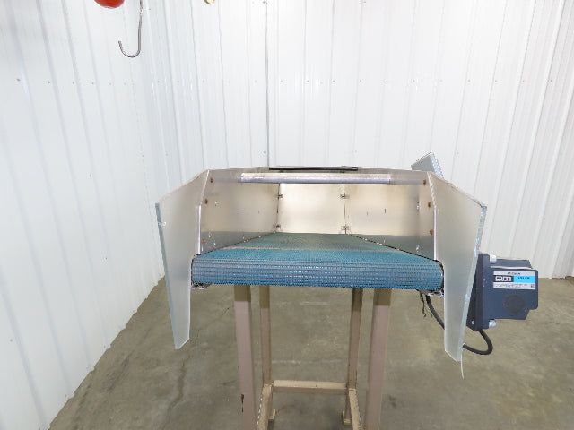 Incline Belt Conveyor Parts Feed Chute 16"x 60"L 115V Variable Speed Drive