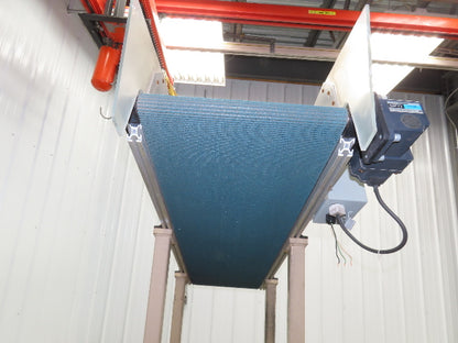 Incline Belt Conveyor Parts Feed Chute 16"x 60"L 115V Variable Speed Drive