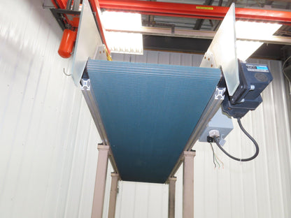 Incline Belt Conveyor Parts Feed Chute 16"x 60"L 115V Variable Speed Drive