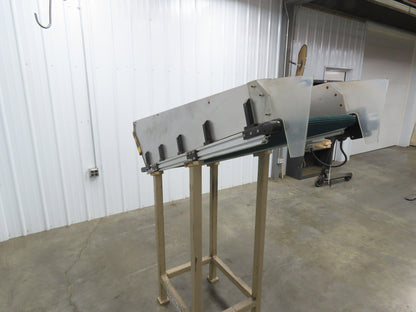 Incline Belt Conveyor Parts Feed Chute 16"x 60"L 115V Variable Speed Drive