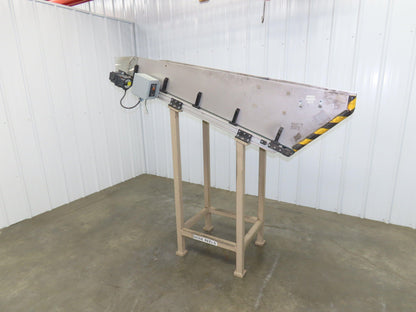 Incline Belt Conveyor Parts Feed Chute 16"x 60"L 115V Variable Speed Drive