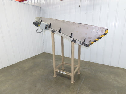 Incline Belt Conveyor Parts Feed Chute 16"x 60"L 115V Variable Speed Drive