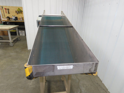 Incline Belt Conveyor Parts Feed Chute 16"x 60"L 115V Variable Speed Drive