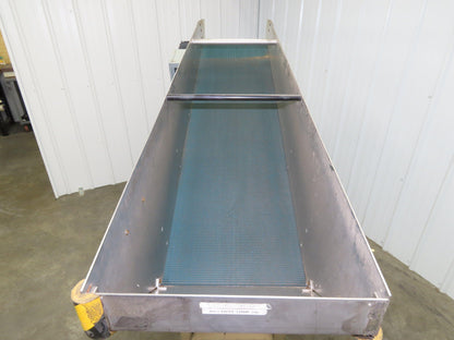 Incline Belt Conveyor Parts Feed Chute 16"x 60"L 115V Variable Speed Drive