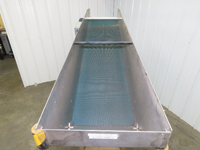 Incline Belt Conveyor Parts Feed Chute 16"x 60"L 115V Variable Speed Drive
