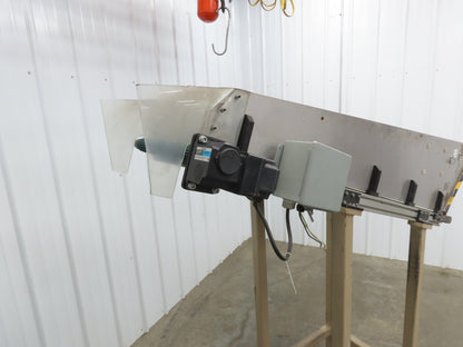 Incline Belt Conveyor Parts Feed Chute 16"x 60"L 115V Variable Speed Drive