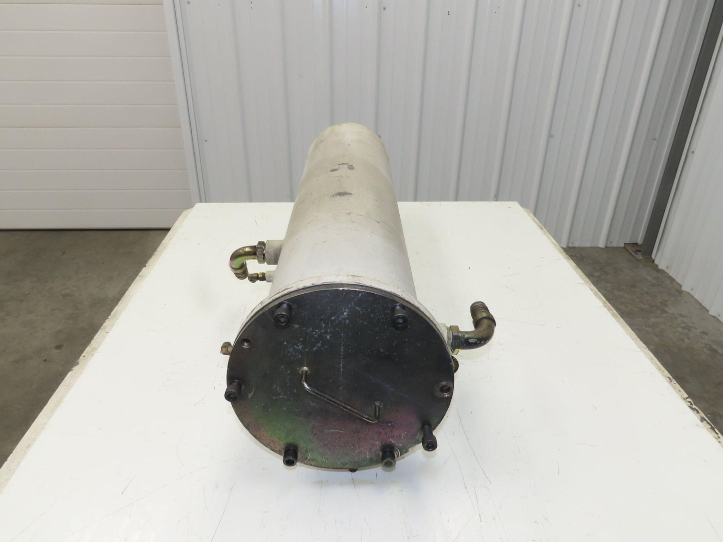 Hydraulic Basket Strainer #2 Bag Filter 7x30" 1" NPT Steel Housing Bracket Mount