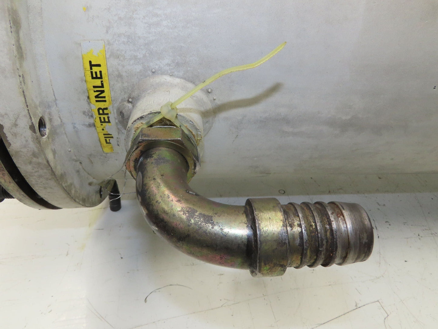 Hydraulic Basket Strainer #2 Bag Filter 7x30" 1" NPT Steel Housing Bracket Mount