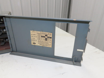 Federal Pacific QMQB-3336 Fusible Panelboard Disconnect Switch Twin 30A 600V 3W