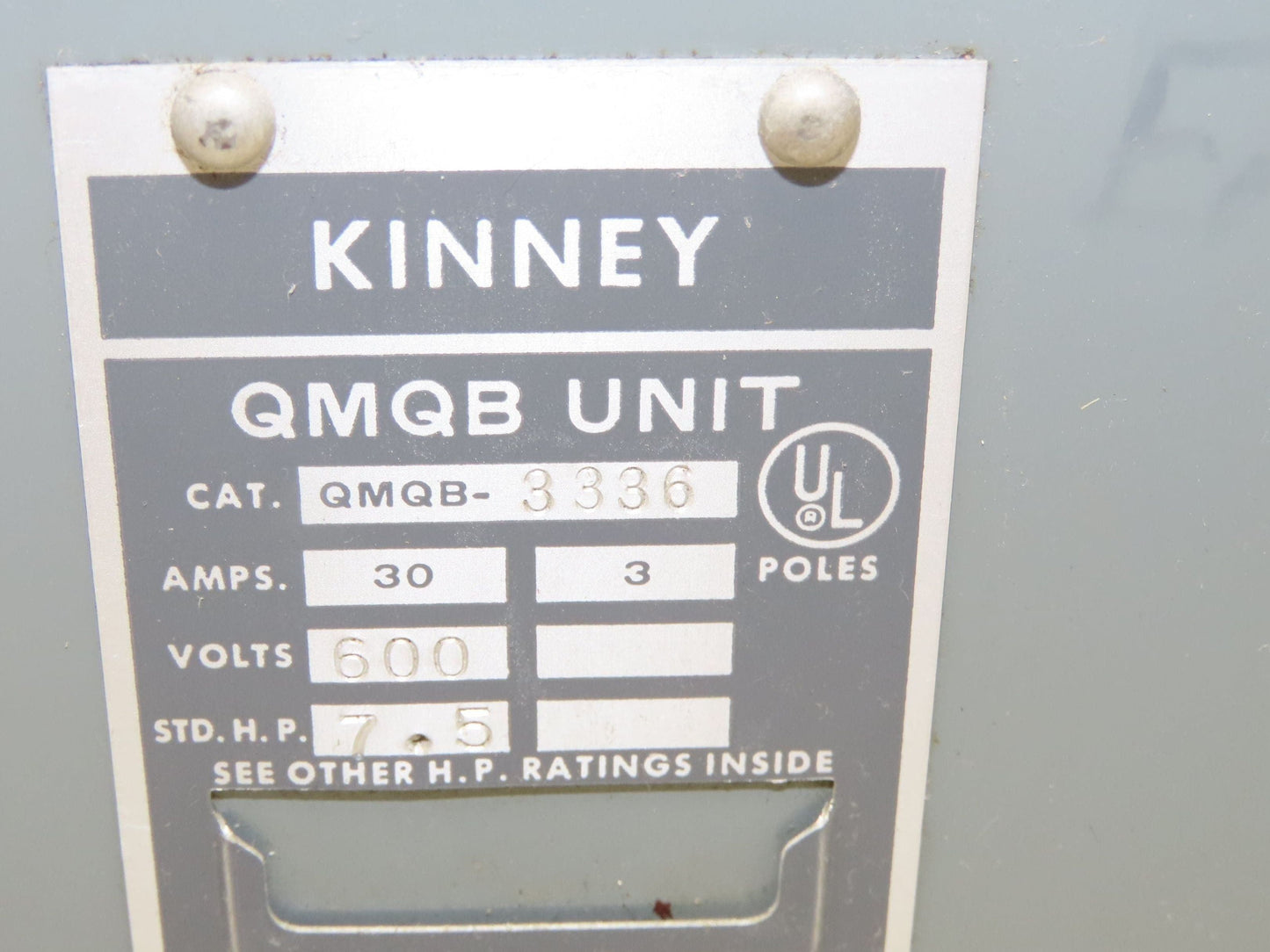 Federal Pacific QMQB-3336 Fusible Panelboard Disconnect Switch Twin 30A 600V 3W