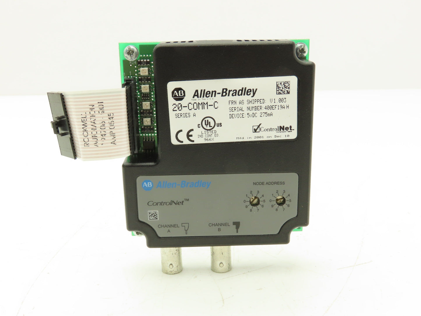 Allen Bradley 20-COMM-C ControlNet Adapter Firmware Ver 1.003