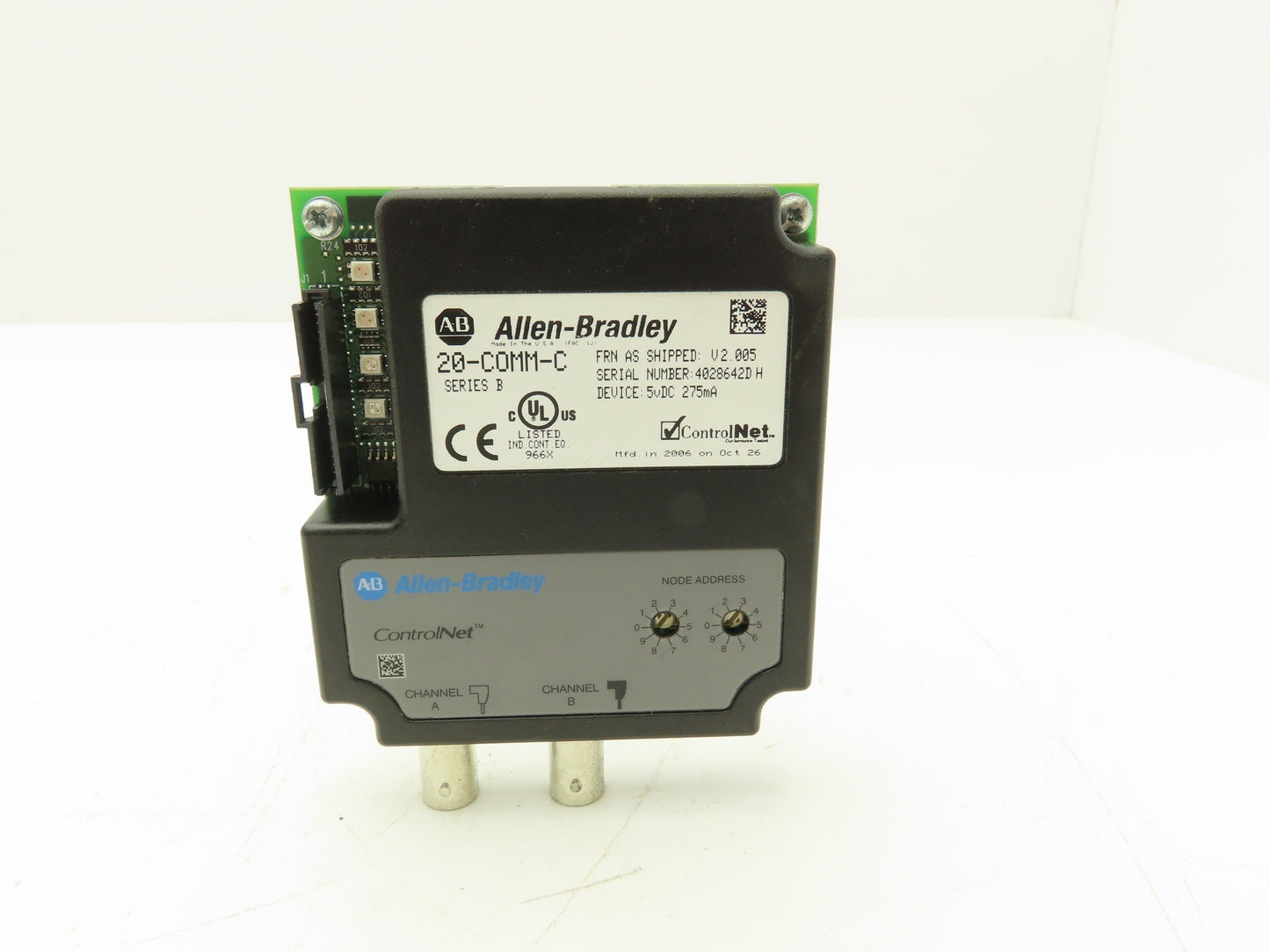 Allen Bradley 20-COMM-C ControlNet Adapter Firmware Ver 2.005