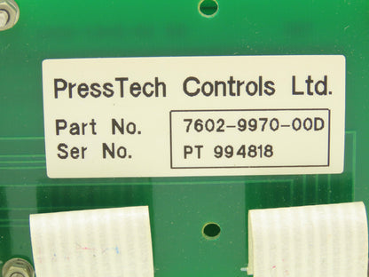 PressTech Controls 7602-9970-00D 7602-996D Control Display Panel Lot of 2